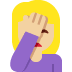 🤦🏼‍♀️ woman facepalming: medium-light skin tone display on Twitter